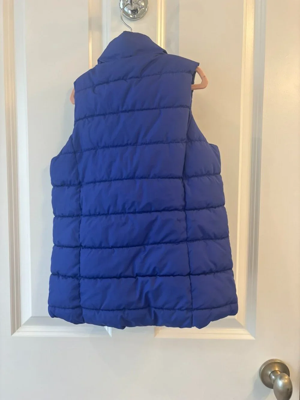 Old Navy Kids Blue Chevron Puffer Vest